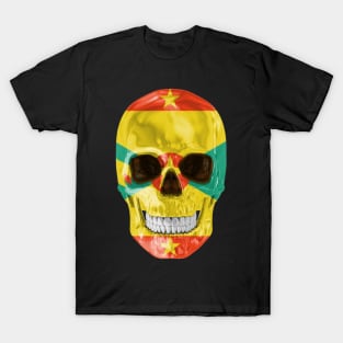 Grenada Flag Skull - Gift for Grenadan With Roots From Grenada T-Shirt